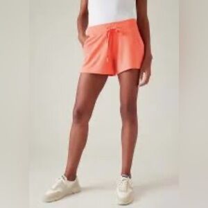 Athleta Women's Bright Coral Balance 4” Shortie Athletic Shorts
